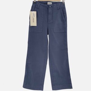 Goodthreads Ladies Wide Leg Stretch Chino Pant Mood Indigo